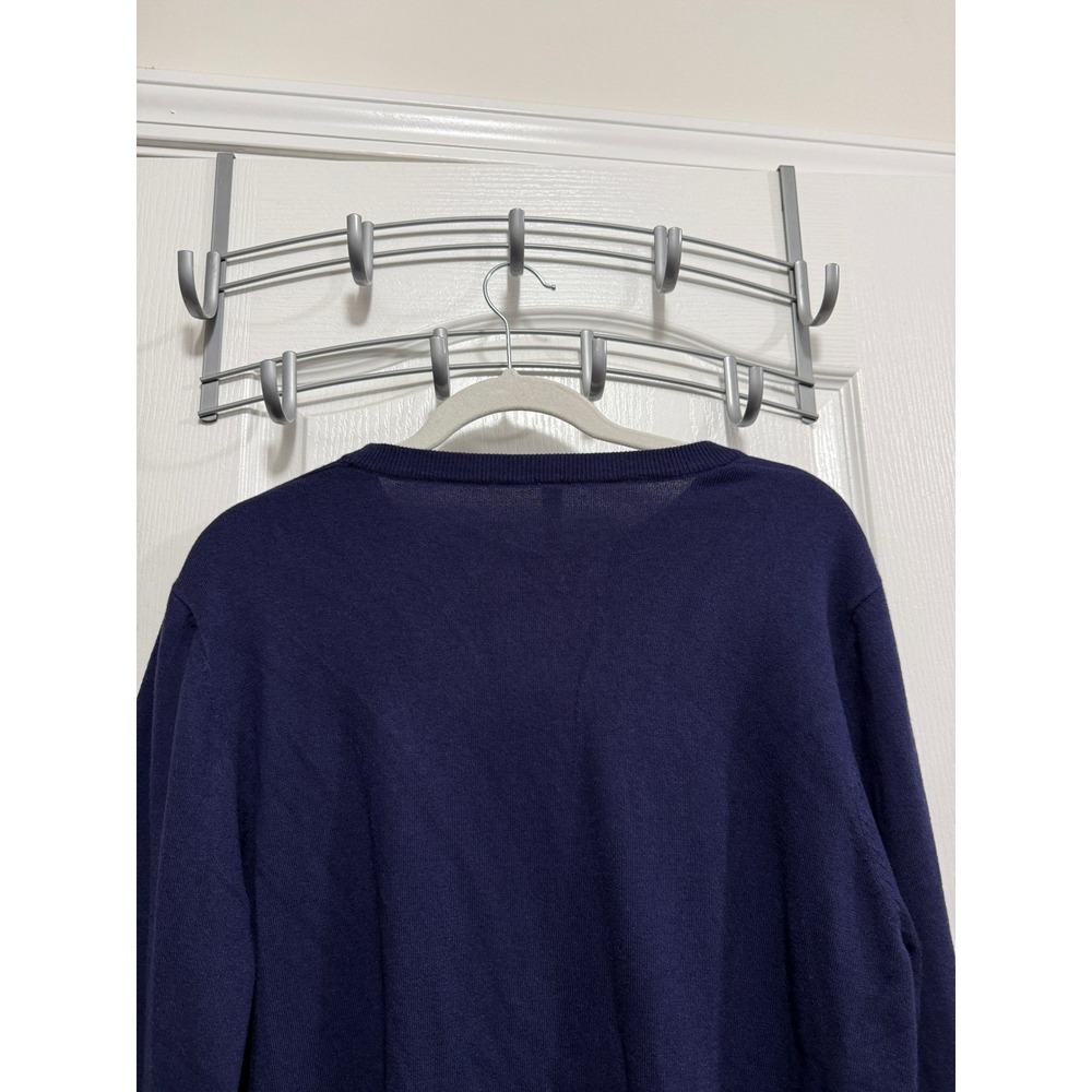 MLANM Womens Navy Blue Crew Neck Long‎ Sleeve Sweater Knit Top XL soft classic - Picture 12 of 15